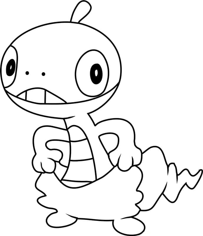 Desenho de Scraggy Pokemon para Colorir