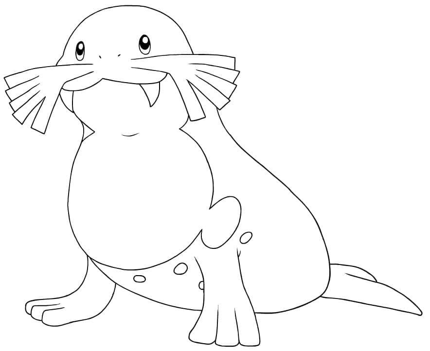 Desenho de Sealeo Pokemon para Colorir