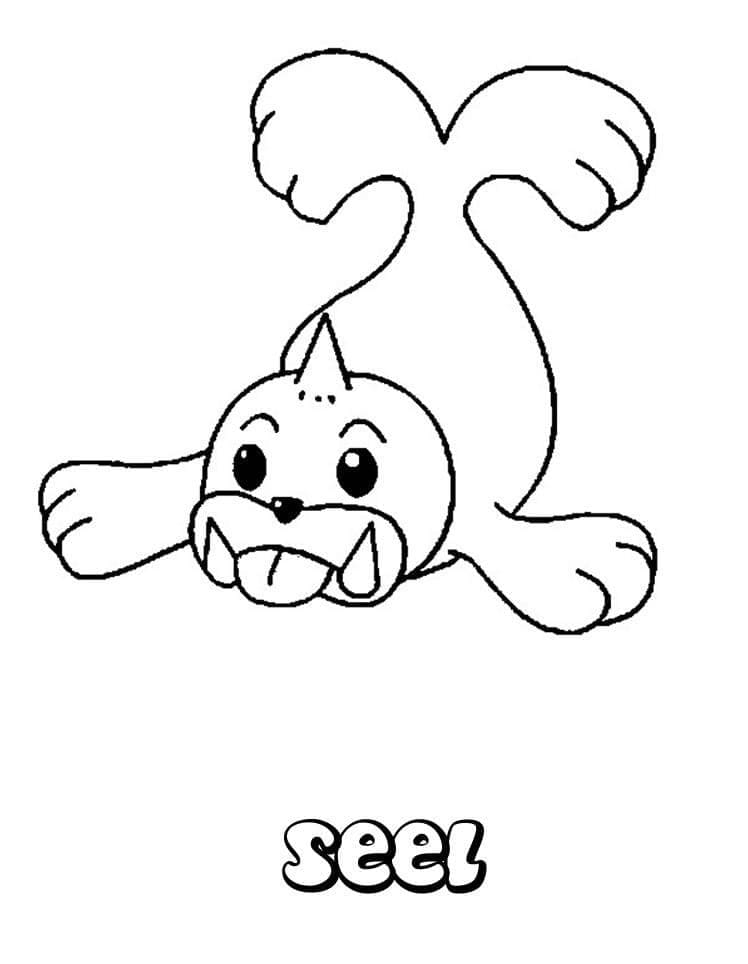 Desenho de Seel Pokemon para Colorir