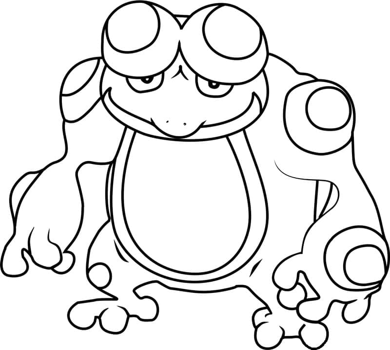 Desenho de Seismitoad Pokemon para Colorir
