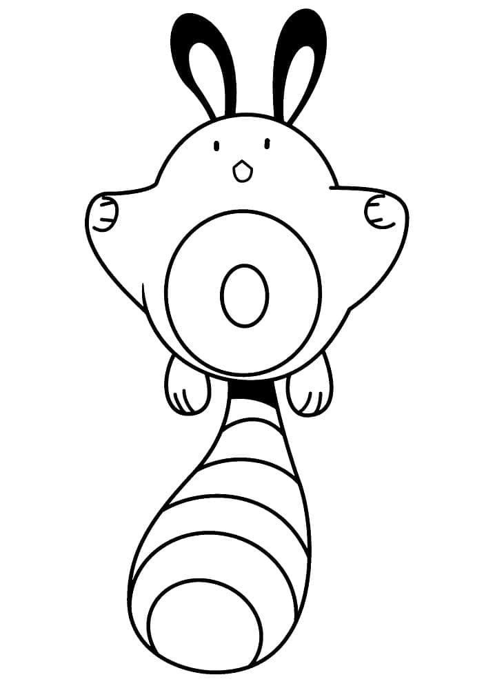 Desenho de Sentret Pokemon para Colorir