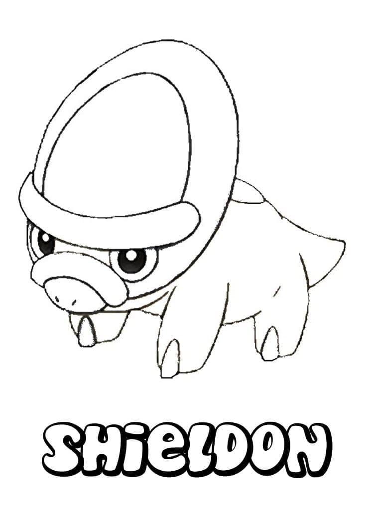 Desenho de Shieldon Pokemon para Colorir