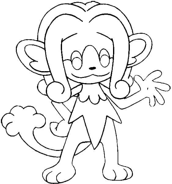 Desenho de Simipour Pokemon para Colorir