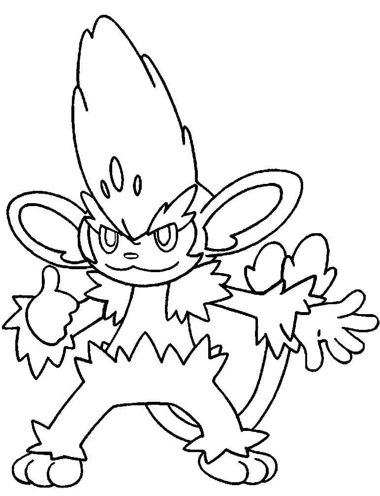 Desenho de Simisage Pokemon para Colorir
