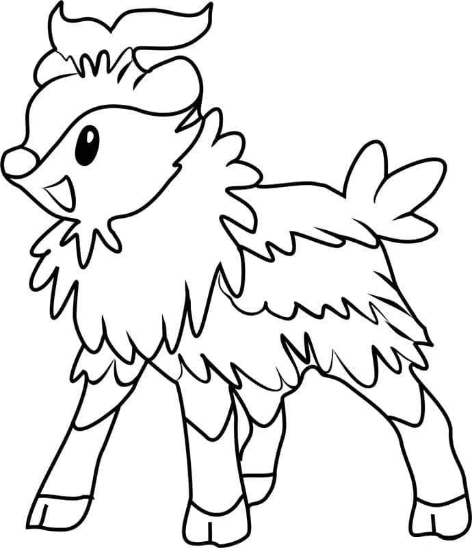 Desenho de Skiddo Pokemon para Colorir