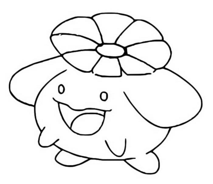 Desenho de Skiploom Pokemon para Colorir