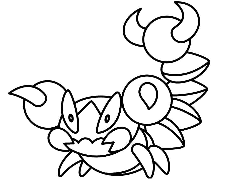 Desenho de Skorupi Pokemon para Colorir