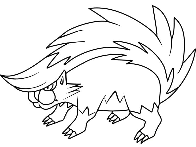 Desenho de Skuntank Pokemon para Colorir