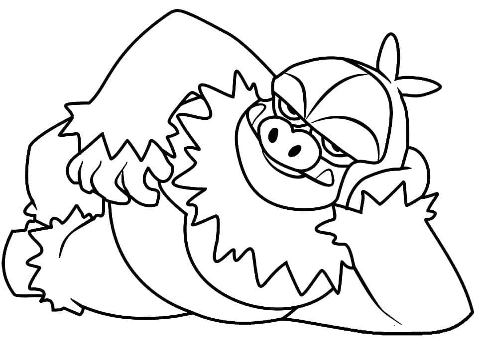 Desenho de Slaking Pokemon para Colorir