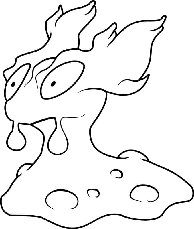 Desenho de Slugma Pokemon para Colorir