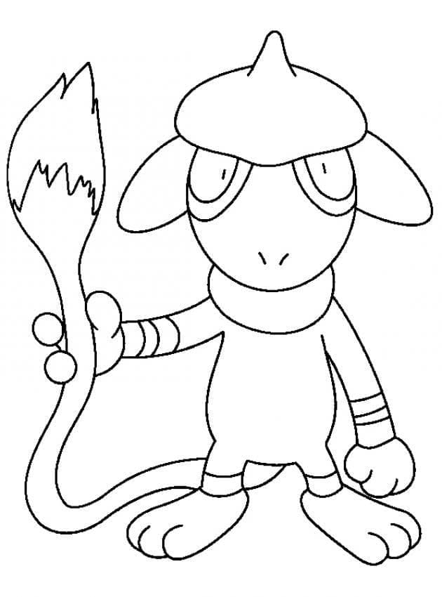 Desenho de Smeargle Pokemon para Colorir