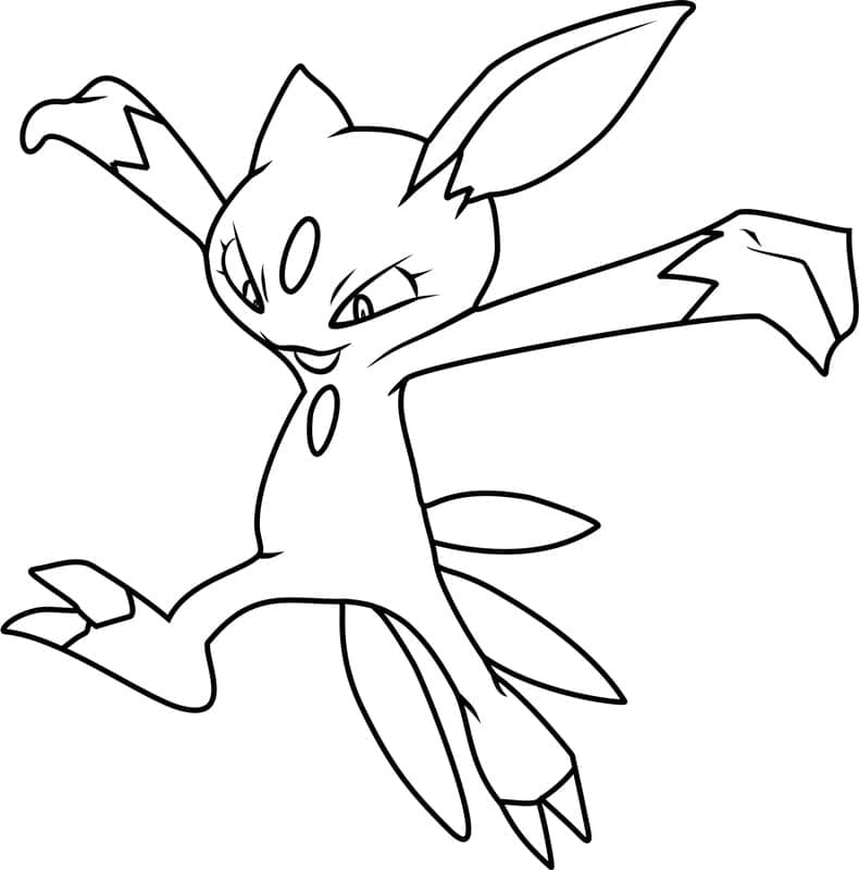 Desenho de Sneasel Pokemon para Colorir