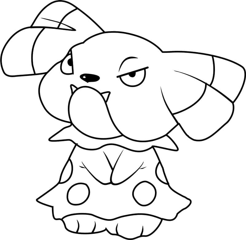 Desenho de Snubbull Pokemon para Colorir