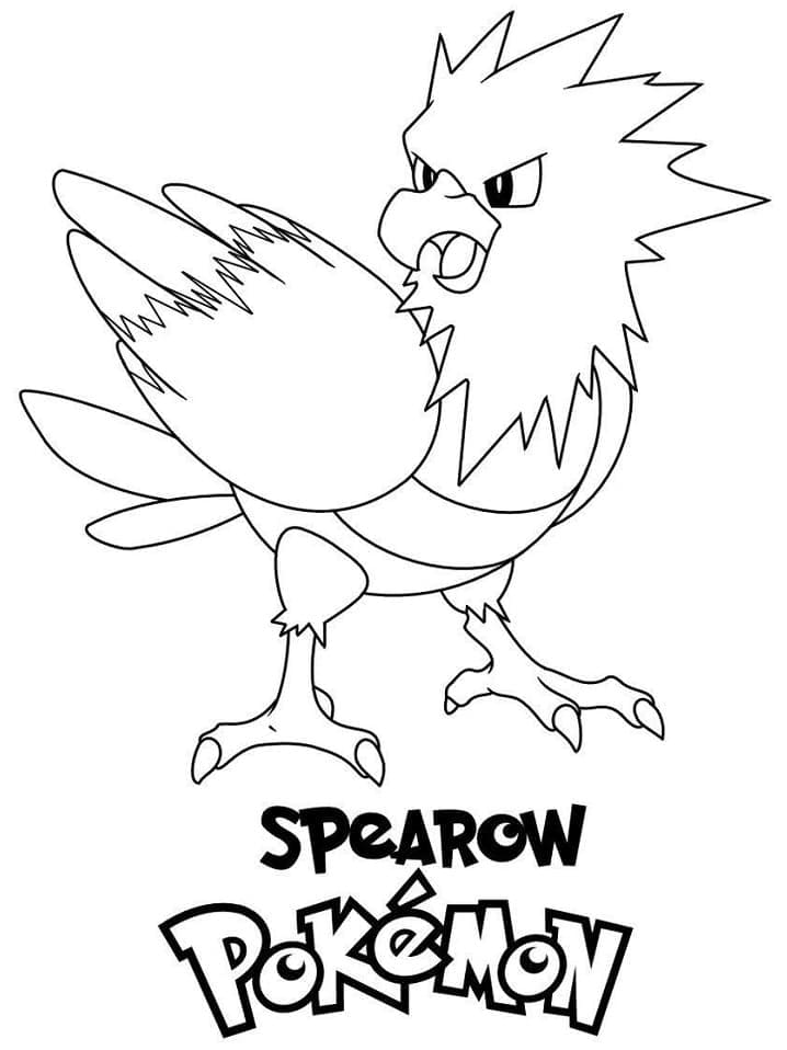 Desenho de Spearow Pokemon para Colorir