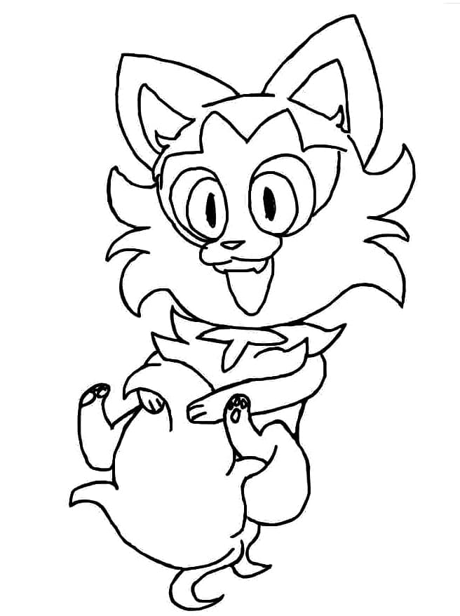 Desenho de Sprigatito Pokemon para Colorir