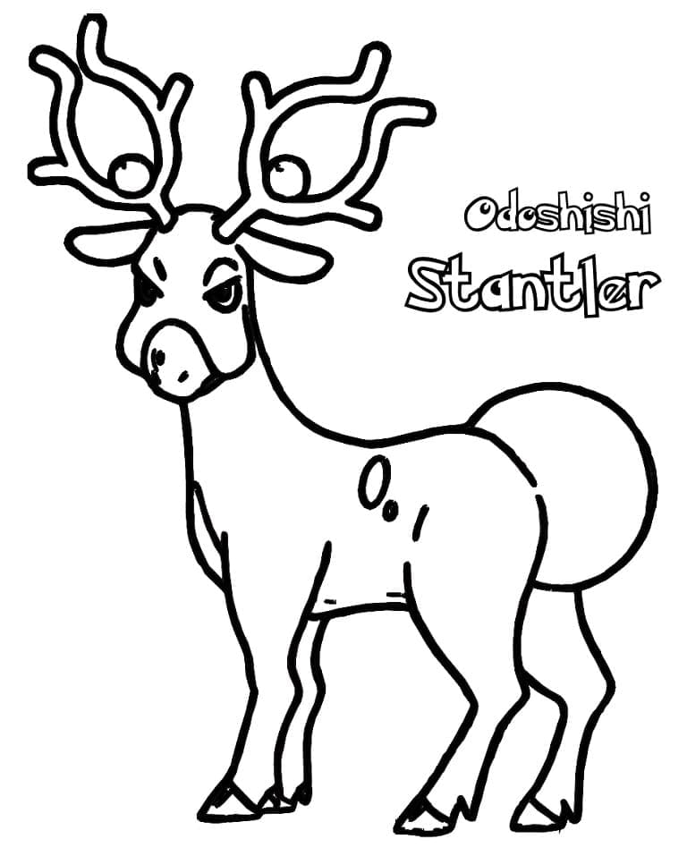 Desenho de Stantler Pokemon para Colorir