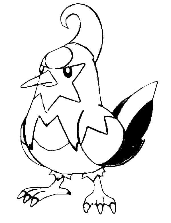 Desenho de Staravia Pokemon para Colorir