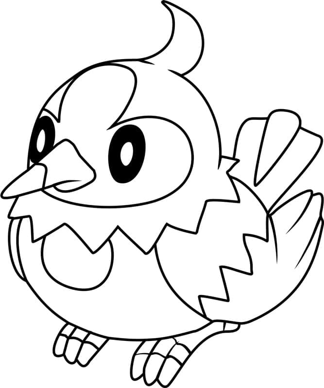 Desenho de Starly Pokemon para Colorir