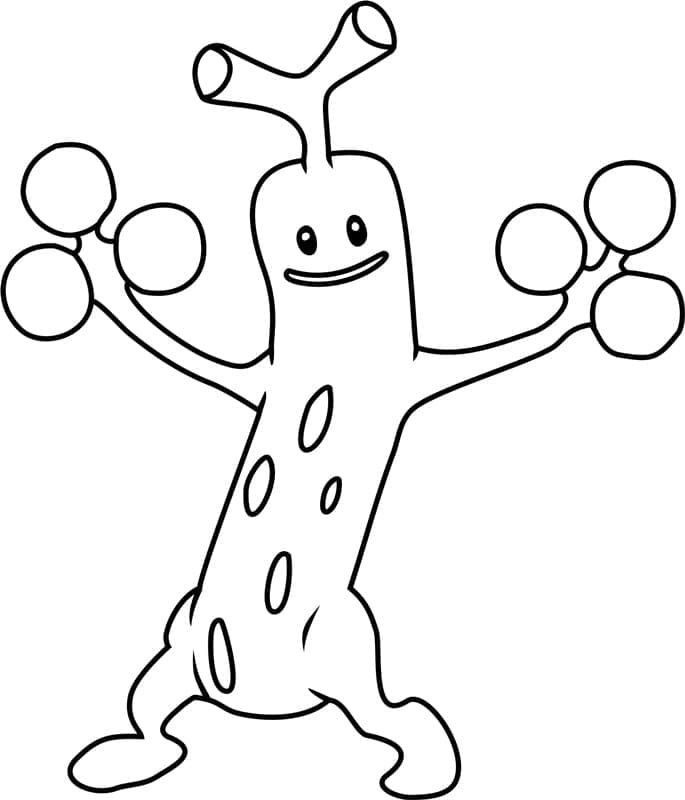 Desenho de Sudowoodo Pokemon para Colorir