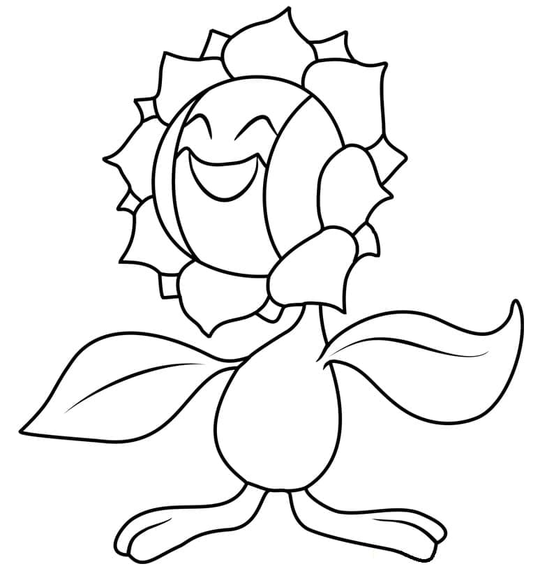 Desenho de Sunflora Pokemon para Colorir