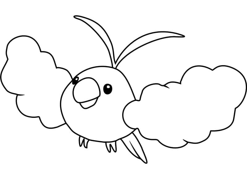 Desenho de Swablu Pokemon para Colorir
