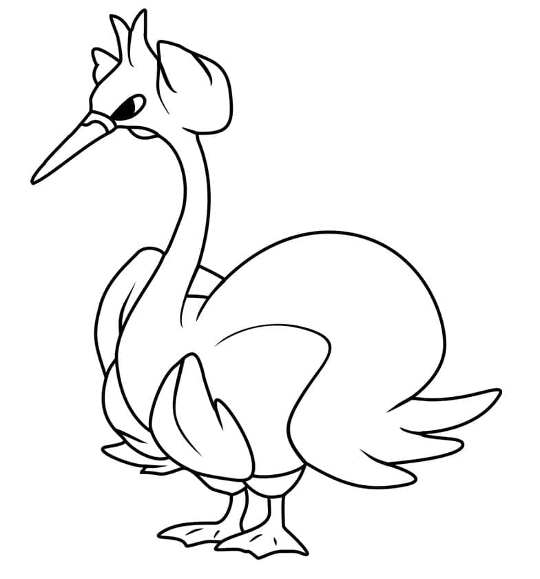Desenho de Swanna Pokemon para Colorir