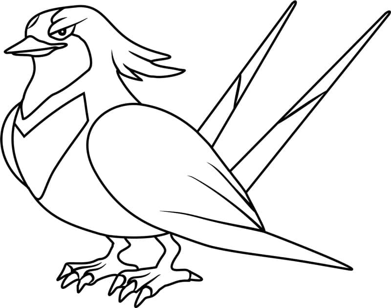 Desenho de Swellow Pokemon para Colorir