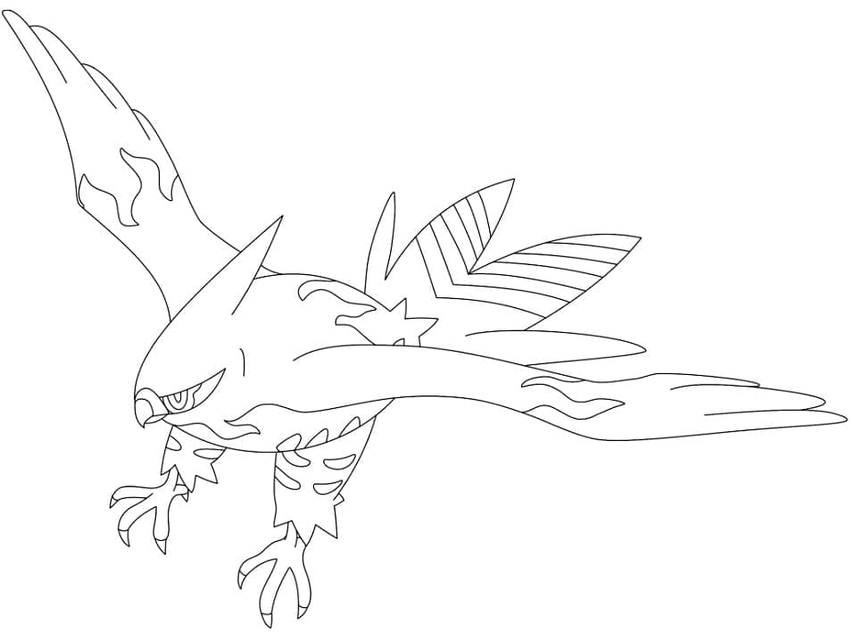 Desenho de Talonflame Pokemon para Colorir