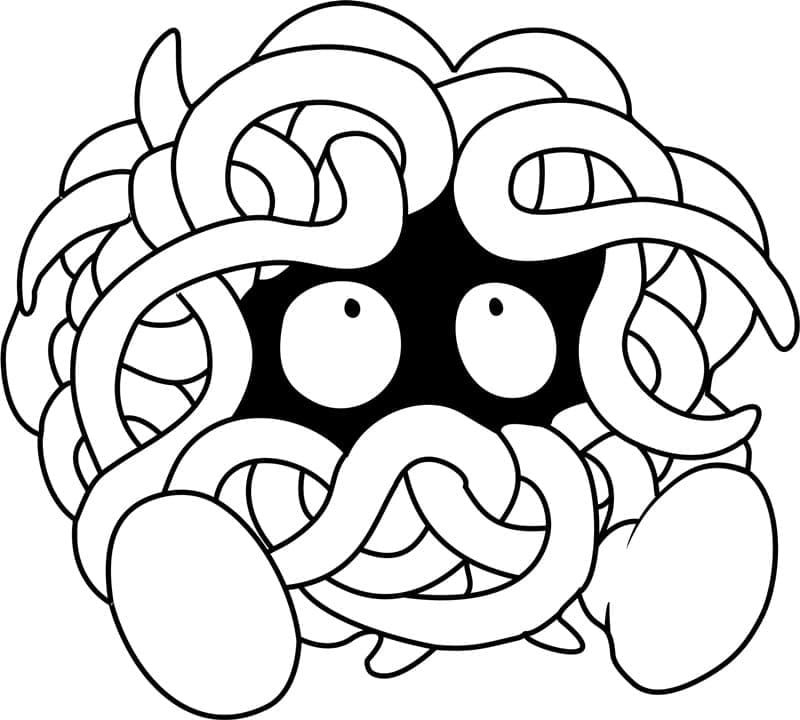 Desenho de Tangela Pokemon para Colorir