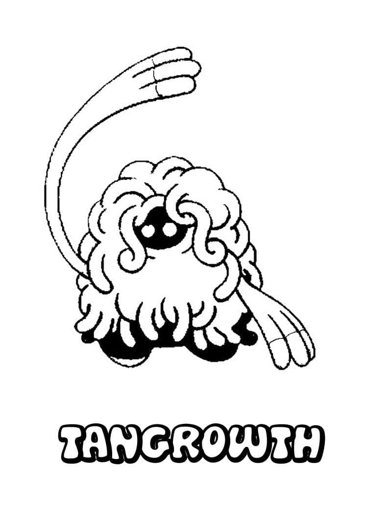 Desenho de Tangrowth Pokemon para Colorir