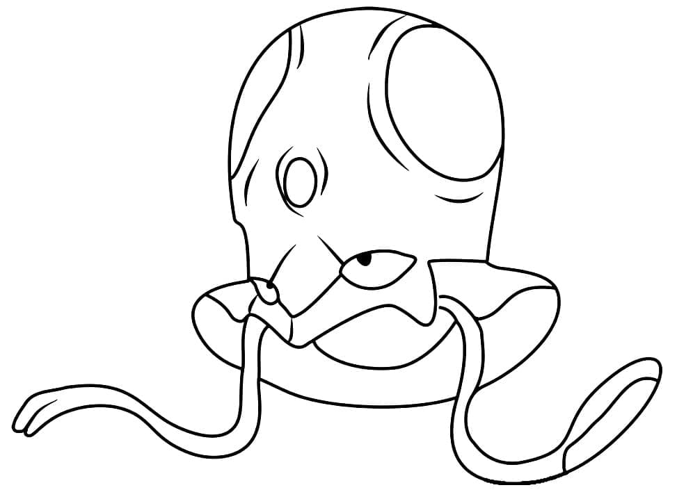 Desenho de Tentacool Pokemon para Colorir