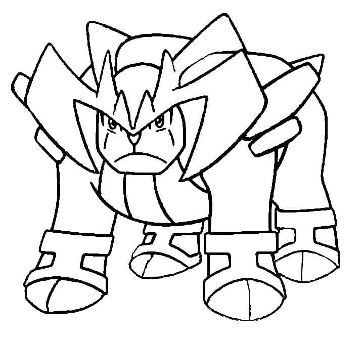 Desenho de Terrakion Pokemon para Colorir