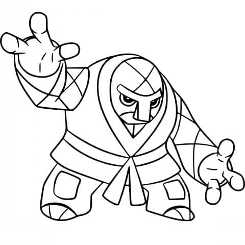 Desenho de Throh Pokemon para Colorir