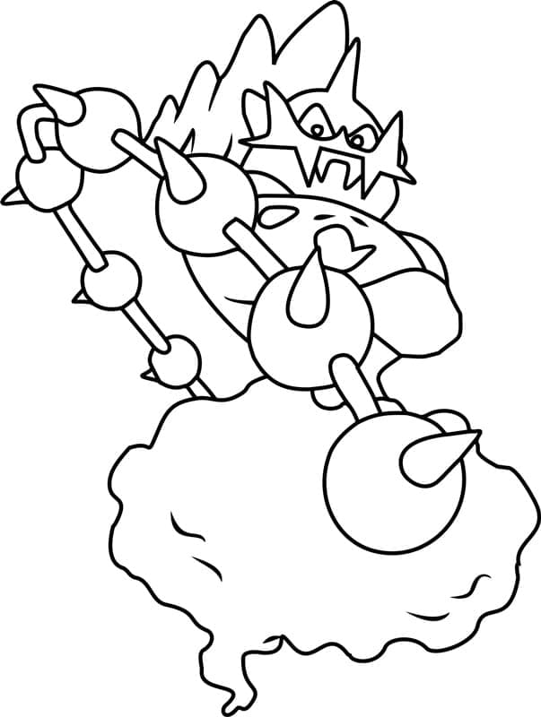 Desenho de Thundurus Pokemon para Colorir