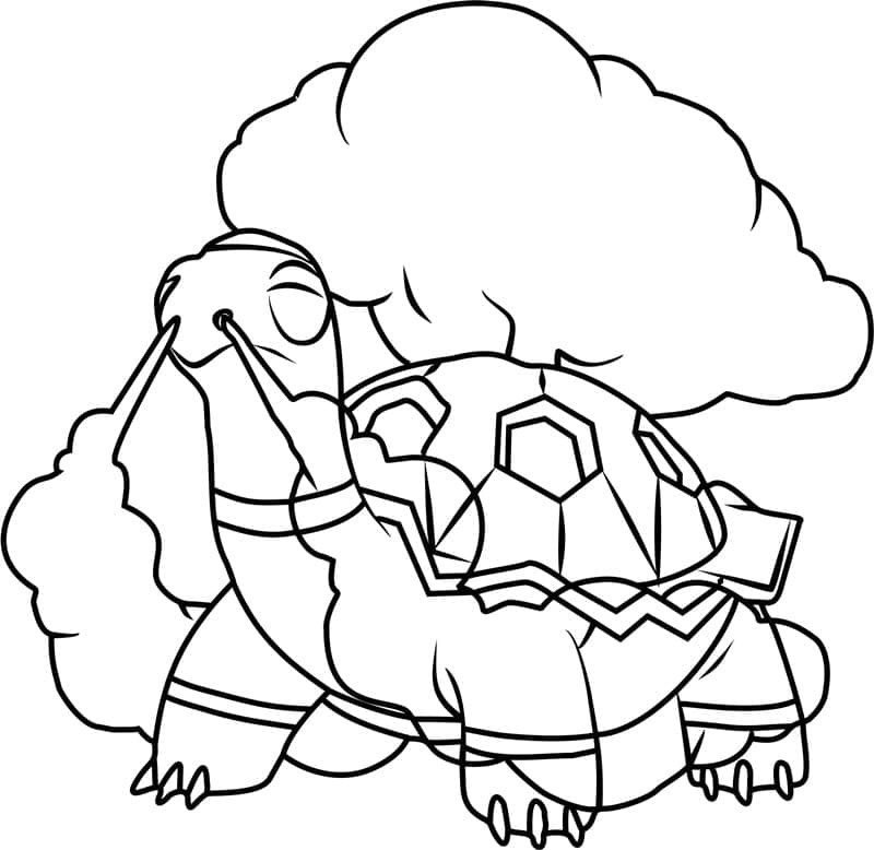 Desenho de Torkoal Pokemon para Colorir