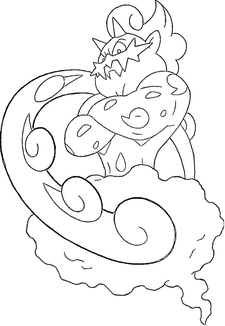 Desenho de Tornadus Pokemon para Colorir