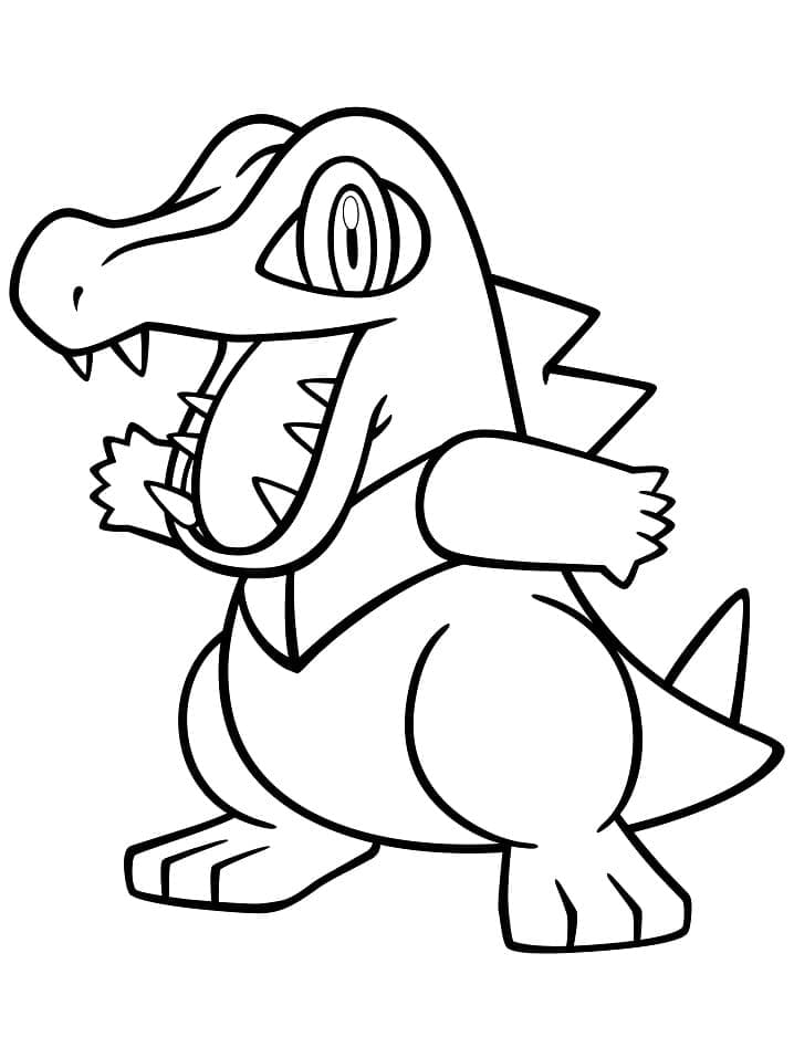 Desenho de Totodile Pokemon para Colorir