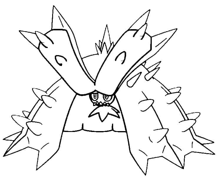 Desenho de Toxapex Pokemon para Colorir