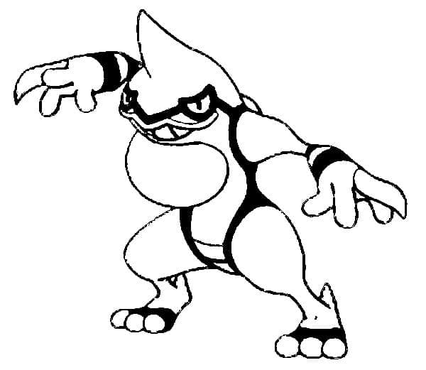 Desenho de Toxicroak Pokemon para Colorir