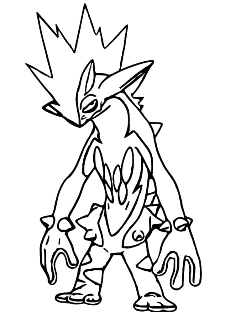 Desenho de Toxtricity Pokemon para Colorir