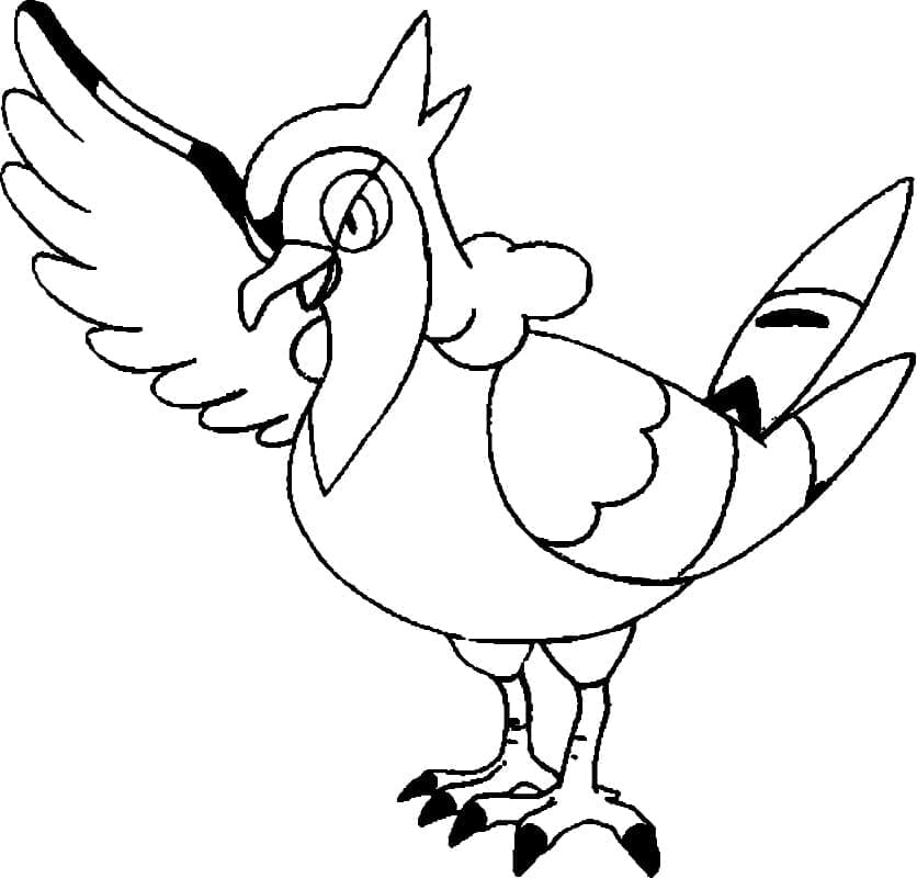 Desenho de Tranquill Pokemon para Colorir
