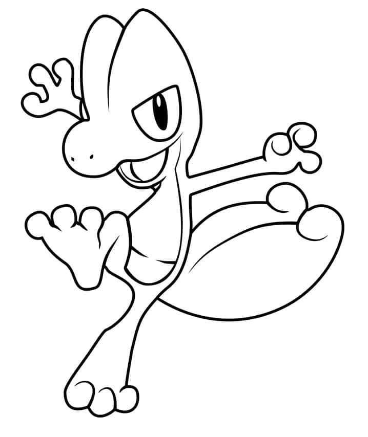 Desenho de Treecko Pokemon para Colorir