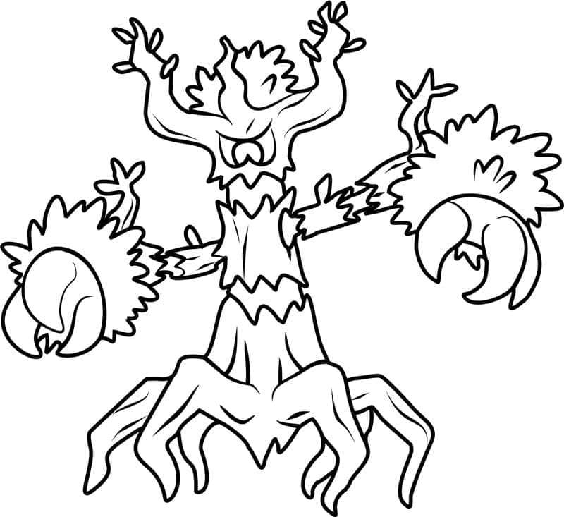 Desenho de Trevenant Pokemon para Colorir