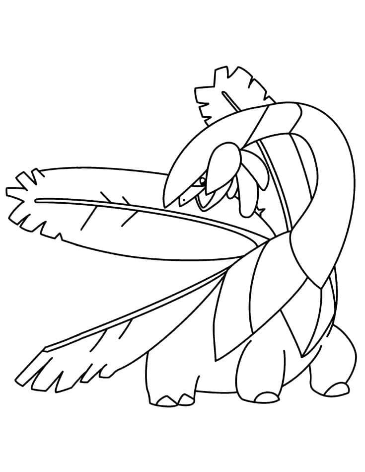 Desenho de Tropius Pokemon para Colorir