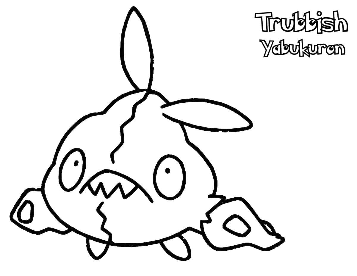 Desenho de Trubbish Pokemon para Colorir
