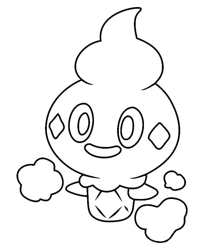 Desenho de Vanillite Pokemon para Colorir
