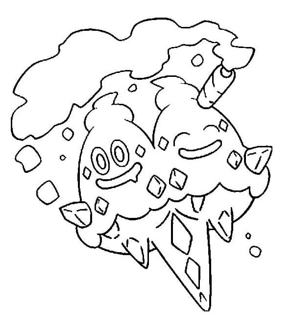 Desenho de Vanilluxe Pokemon para Colorir