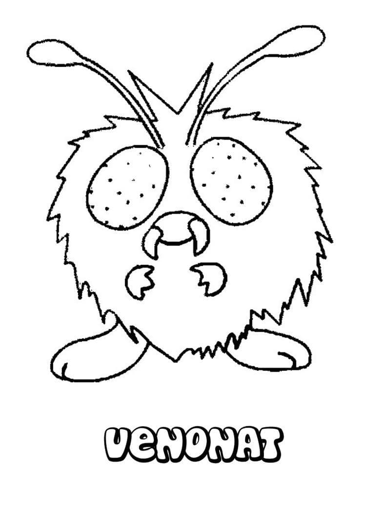 Desenho de Venonat Pokemon para Colorir