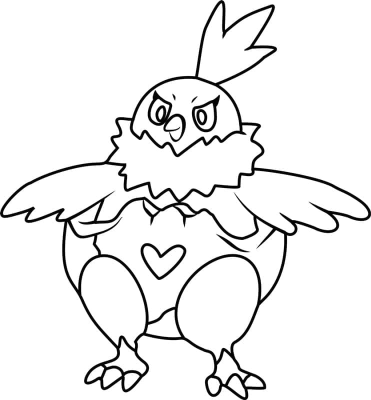 Desenho de Vullaby Pokemon para Colorir