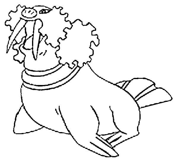 Desenho de Walrein Pokemon para Colorir